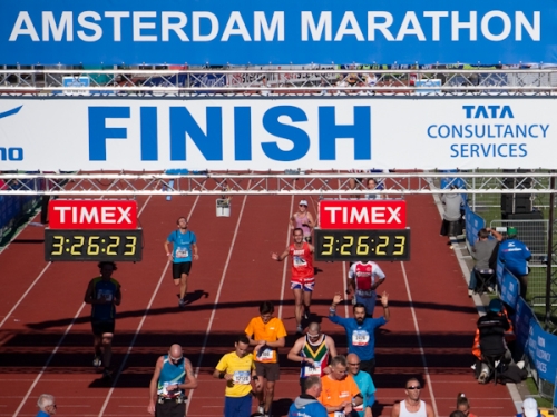 Amsterdam Maratonu 2011 finish anı Amsterdam Maratonu 2011 finish anı