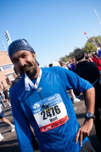 Amsterdam Maratonu 2011 finish sonrası