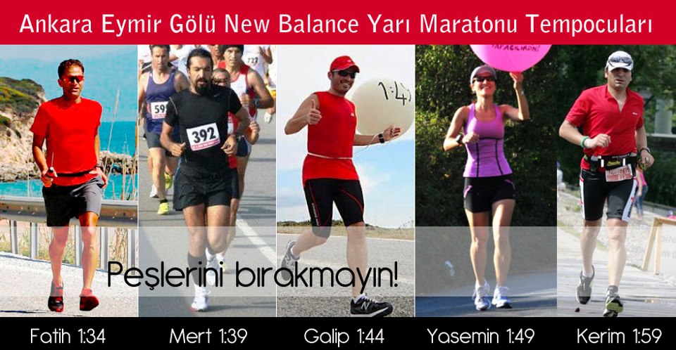 Eymir Gölü New Balance Yarımaratonu tempo ekibi Eymir Gölü New Balance Yarımaratonu tempo ekibi