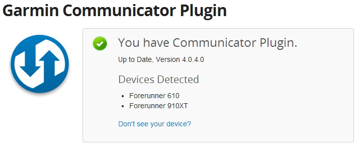 Garmin communicator plugin