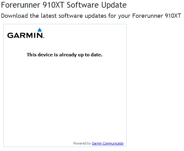 Garmin update