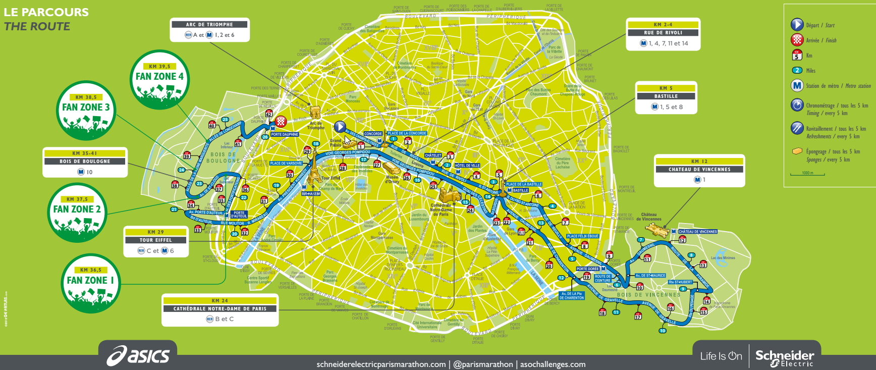 Paris Maratonu 2016 parkur