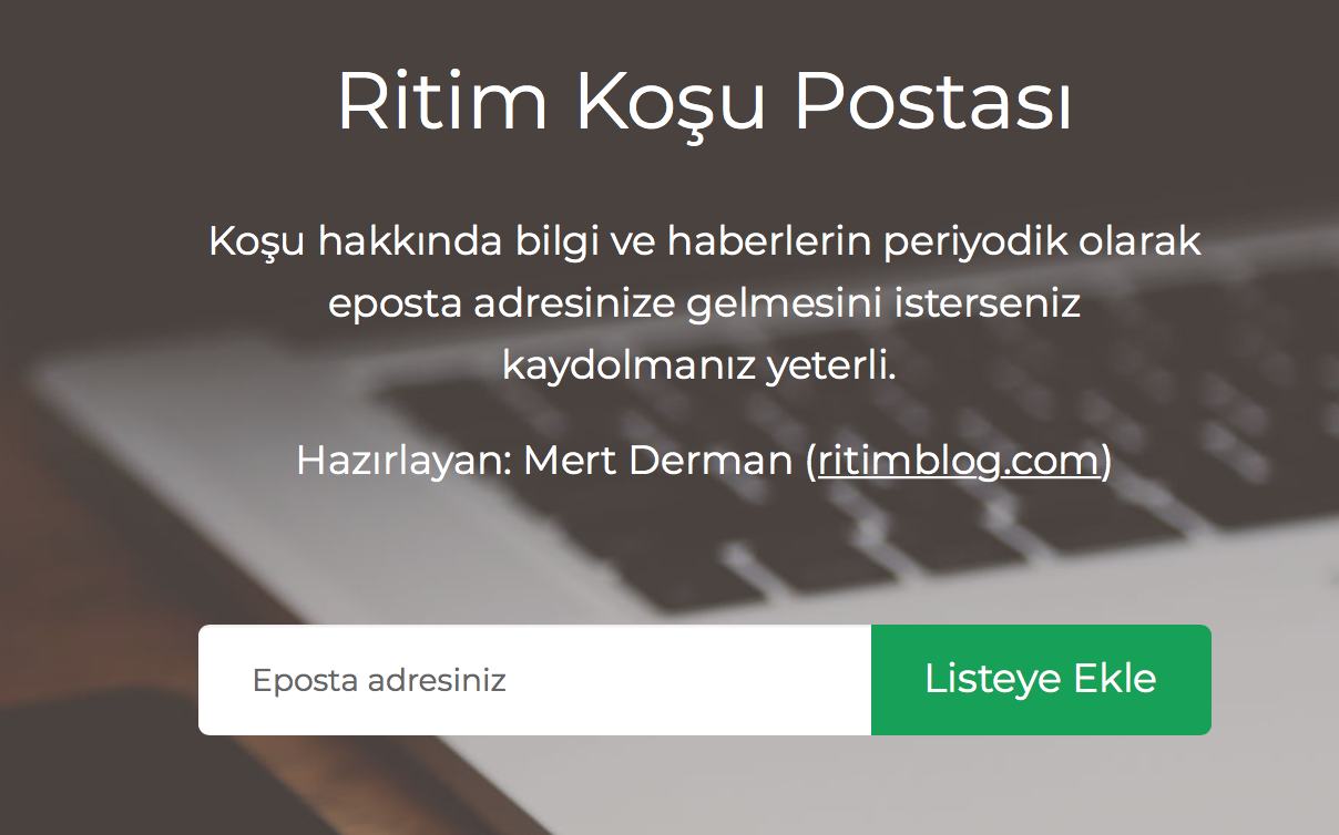 Ritim Koşu Postası üyelik formu